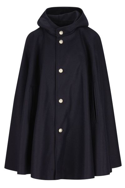 Cini Hooded Buttoned Cape