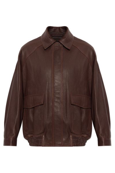 Róhe Flap Pocket Leather Jacket
