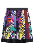 Versace Printed Twill Pleated Mini Skirt