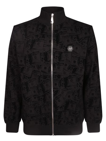 Philipp Plein Monogram Zip-Up Sweatshirt