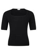 Alexander McQueen Short Sleeeved Ribbed Top