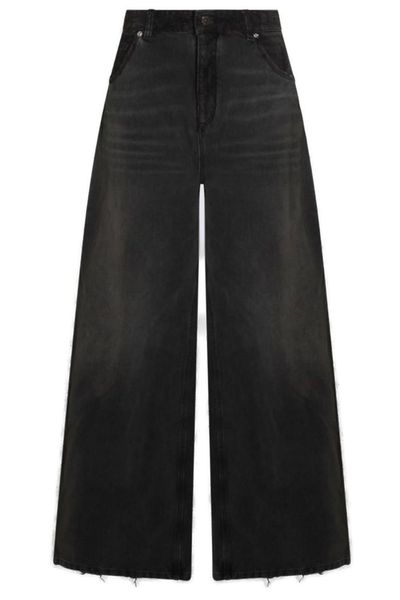 Blumarine Wide Leg Distressed Jeans