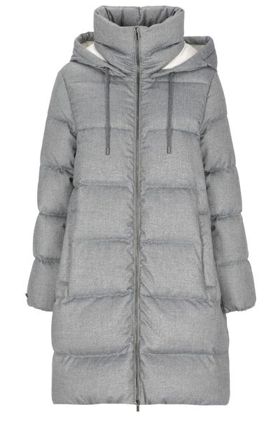 Peserico Hooded Quilted Coat