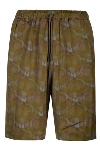 Dries Van Noten Graphic Printed Drawstring Shorts