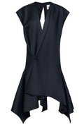 Khaite Merith V-Neck Mini Dress