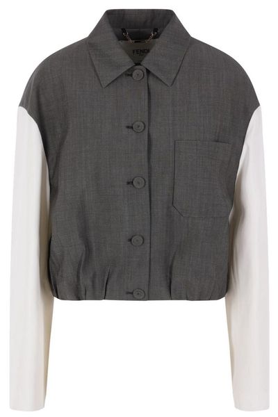 Fendi Cropped Single-Breasted Jacket