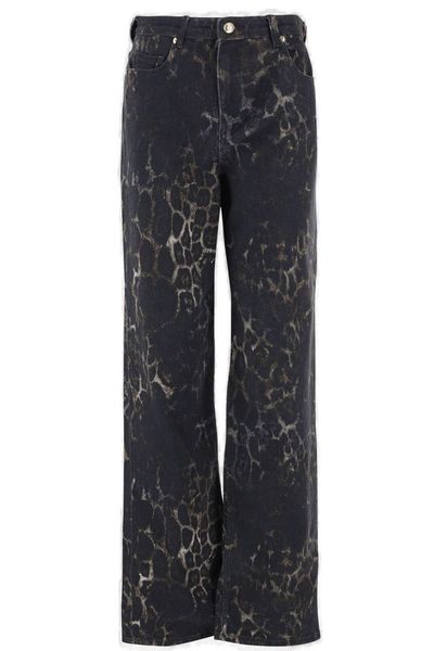 Just Cavalli Printed Wide-Leg Jeans
