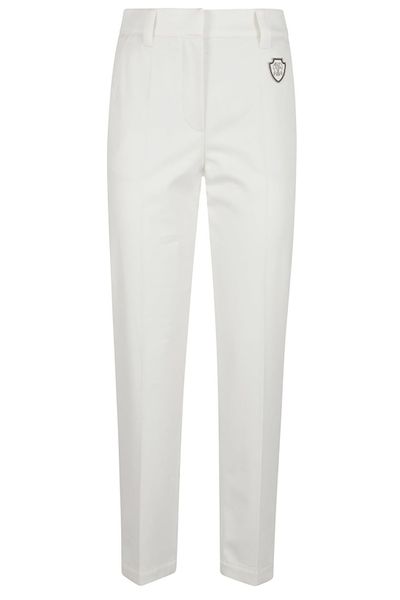 Brunello Cucinelli Logo Embroidered Straight Leg Pants