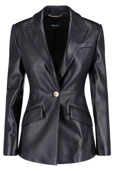 Versace Medusa Leather Blazer