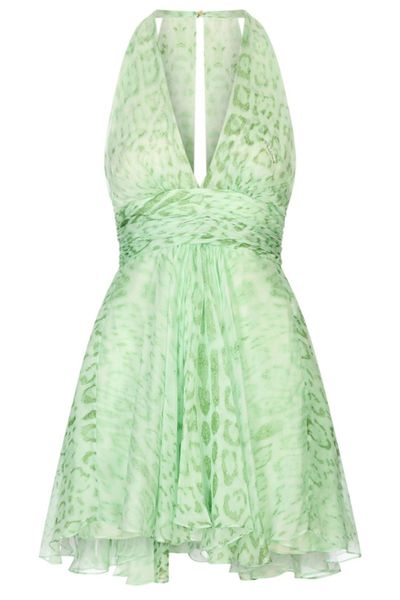 Roberto Cavalli Jaguar Print Mini Dress