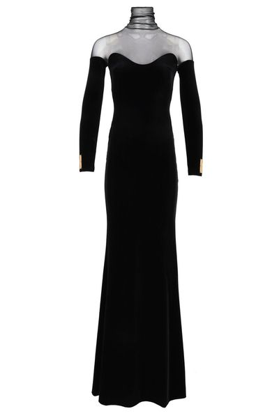 Elisabetta Franchi Velvet Maxi Dress