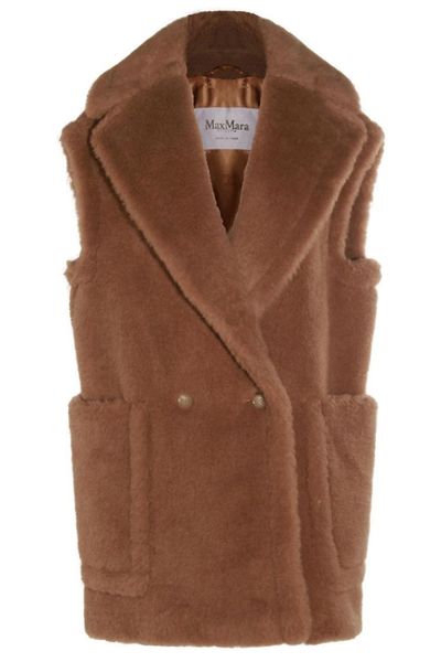 Max Mara Bread1234 Double-Breasted Teddy Gilet
