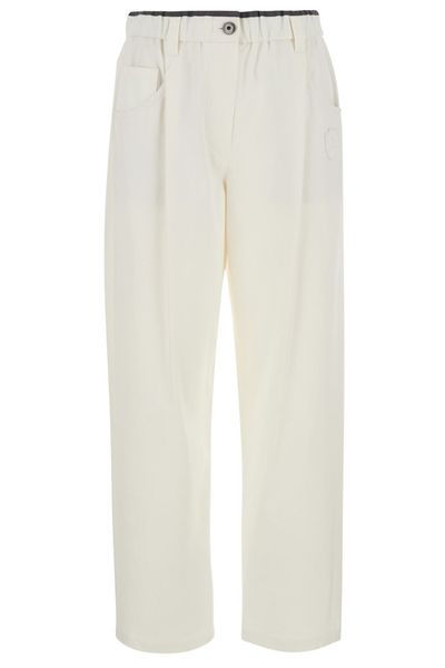 Brunello Cucinelli Elasticated Waistband Straight Leg Pants