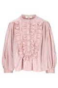 Chloé Gathered Ruffle Top