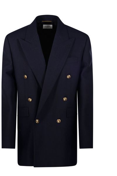 Saint Laurent Double-Breasted Long-Sleeved  Jacket
