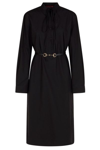 Gucci Horsebit Belt Poplin Dress