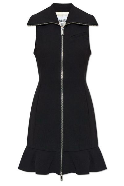 Ganni Bonded Crepe Mini Dress