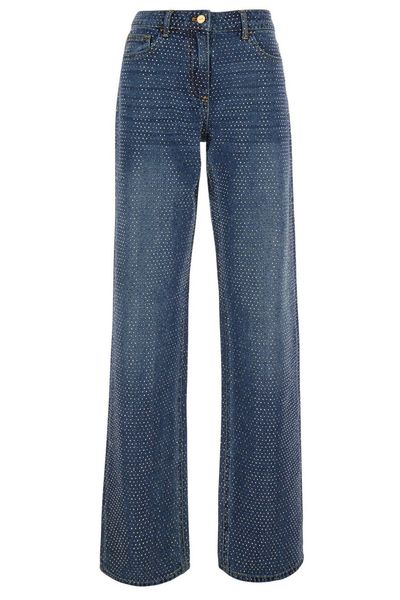 Elisabetta Franchi Crystal Wide-Leg Jeans