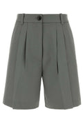 Anine Bing Brice Pleated Tailored Shorts