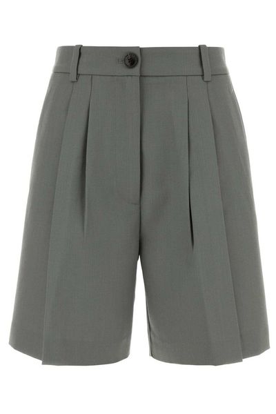 Anine Bing Brice Pleated Tailored Shorts