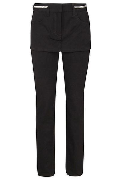Givenchy Slim Leg Mini Skirt Effect Jeans