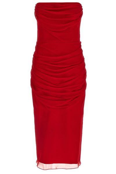 Carolina Herrera Draped Strapless Dress