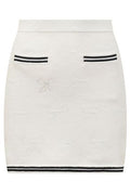 Self-Portrait Bow Jacquard Mini Skirt