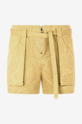 Roberto Cavalli Python Printed Belted Shorts