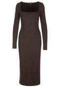 Dolce & Gabbana Square Neck Midi Dress