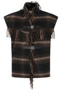 Isabel Marant Étoile Checked Fringed Cape