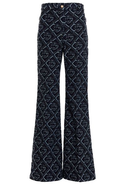 Casablanca Monogram Flared-Leg Jeans
