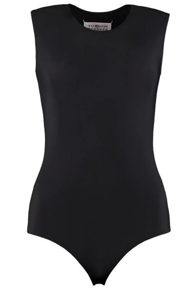 Maison Margiela Sleeveless Logo Detailed Bodysuit