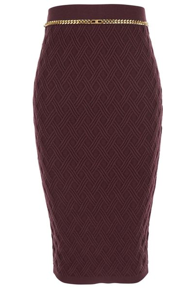 Elisabetta Franchi Chain Linked Pencil Skirt