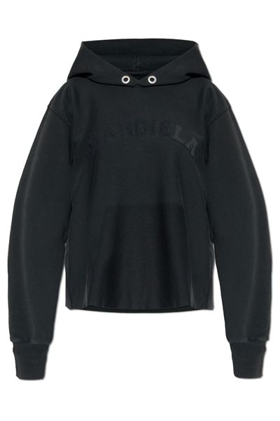 Maison Margiela Long Sleeve Logo Appliqué Hoodie