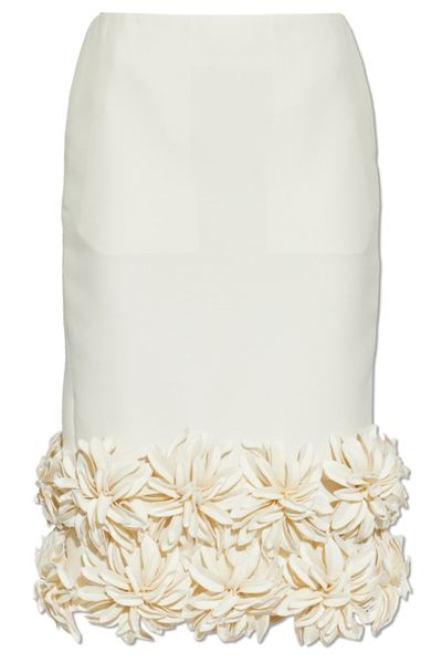 Balenciaga 3D Floral Hem Pencil Skirt