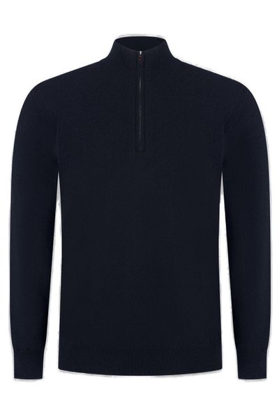 Kiton Long-Sleeved Half-Zip Jumper