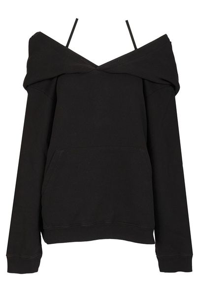 MM6 Maison Margiela Off-Shoulder Long Sleeved Sweatshirt