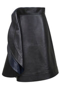 Bottega Veneta Leather A-Line Skirt
