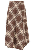 Weekend Max Mara Lanoso Checked Long Wrap Skirt