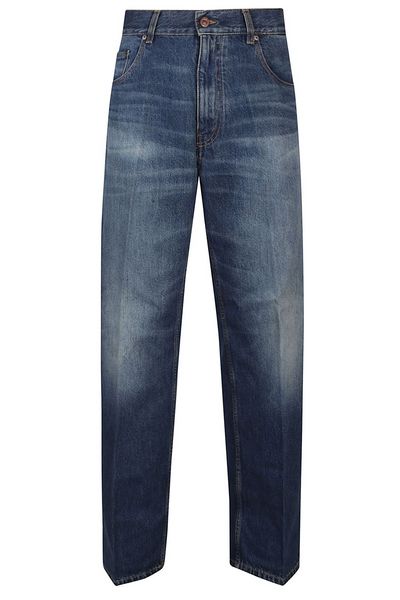 Victoria Beckham Logo-Patch Denim Straight Jeans