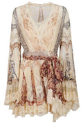 Zimmermann Valiant Panelled Wrap Mini Dress