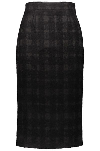 Rochas Checked Pencil Skirt