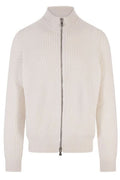 Fedeli Zip-Up High Neck Cardigan