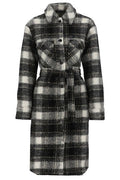 Woolrich Belted-Waist Checkered Coat