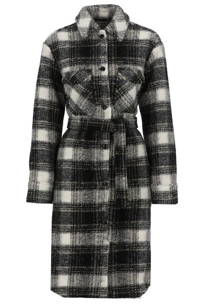 Woolrich Belted-Waist Checkered Coat