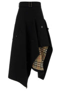 Burberry Heather Asymmetric Wrap Skirt
