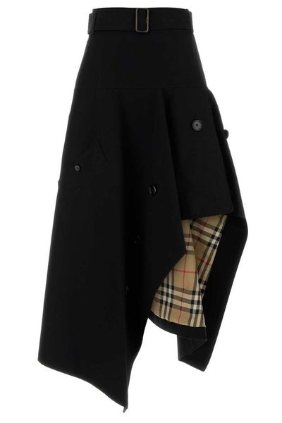 Burberry Heather Asymmetric Wrap Skirt