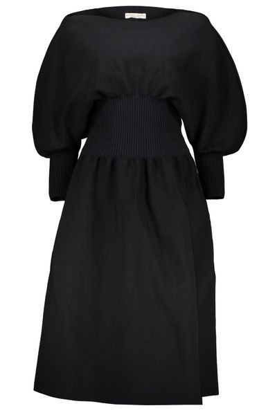 Bottega Veneta Fitted Waist Boat Neck Dress