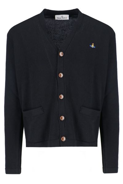 Vivienne Westwood Orb Embroidered Buttoned Cardigan