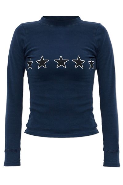 Balenciaga Star Printed Long-Sleeve Top